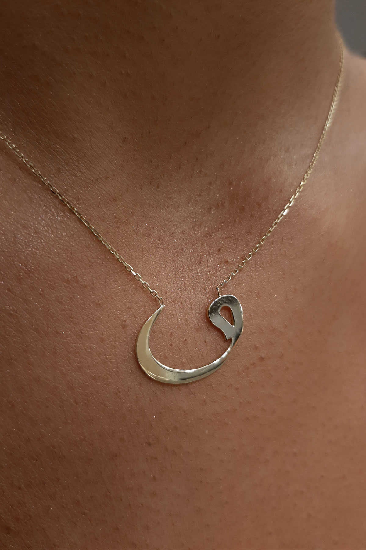 14ct Gold Arabic Letter Necklace